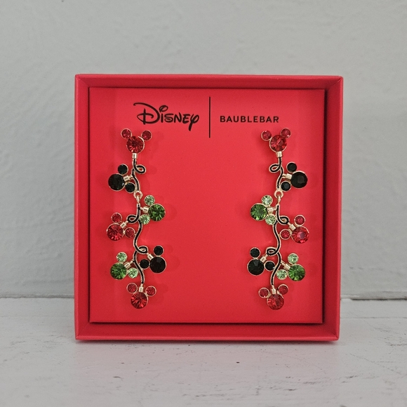 BaubleBar Jewelry - NWT Baublebar X Disney Mickey Mouse Faux Christmas String Lights Drop Earrings